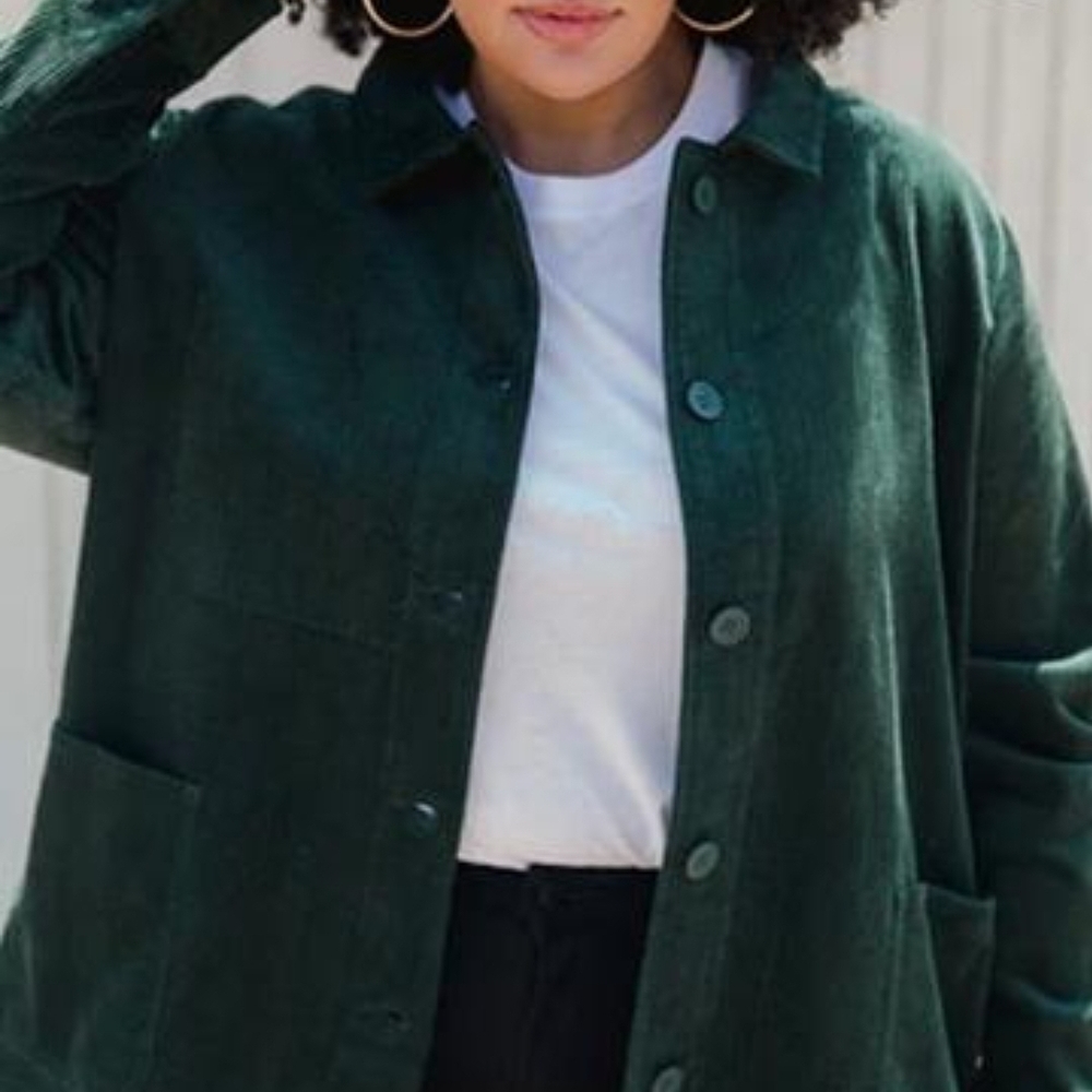 Tradlands Forest Green Corduroy Utility Jacket - Picture 2 of 8